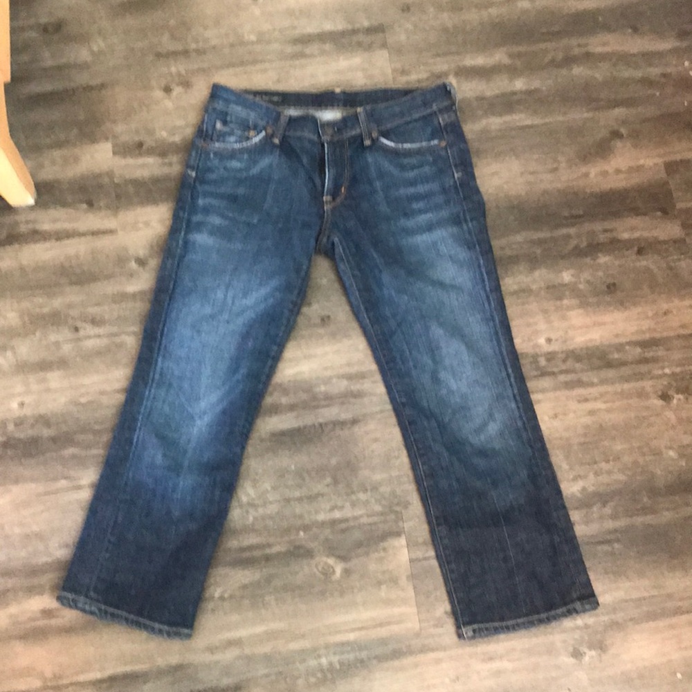 Low waist crop premium denim pants